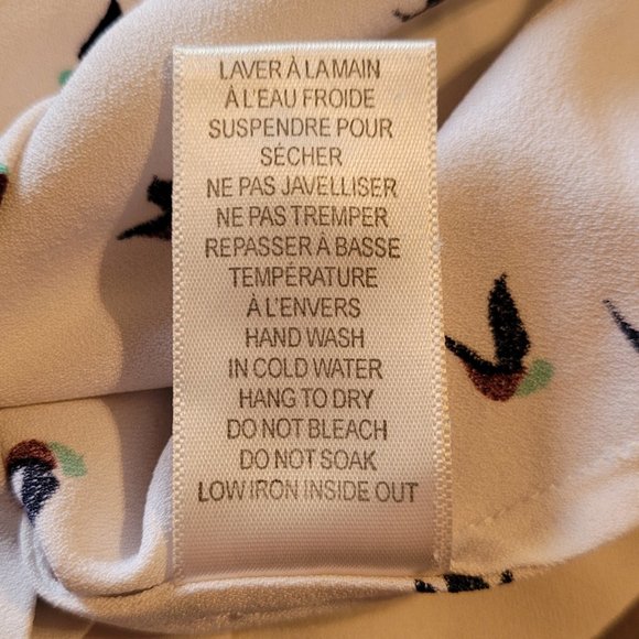 Small Twik Bird Patterned Blouse Crop Top - Picture 5 of 8